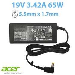 Acer Φορτιστής Laptop 65W 19V 3.42A με Αποσπώμενο Καλώδιο Τροφοδοσίας