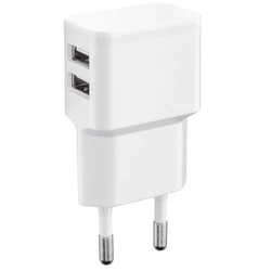 MicroConnect Φορτιστής Χωρίς Καλώδιο με 2 Θύρες USB-A 12W Λευκός