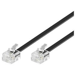 MicroConnect Network Cable Flat Telephone RJ11 6P4C 2m Black