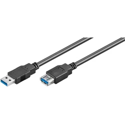 MicroConnect Metatropeis kai Antaptoreis USB 3.0 Cable USB-A male USB-A female Black 3m USB3.0AAF3B