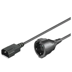 MicroConnect Adapter Cable IEC C14 Schuko 1.5m Black PE130150
