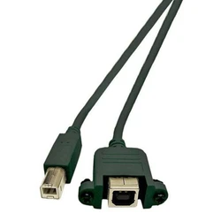 Microconnect USB 2.0 Cable USB-A male to USB-B female, 1.8 m, Black (USBABF1PANEL2)