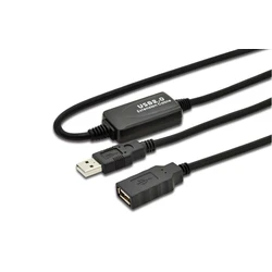 MicroConnect USB 2.0 Extension Cable USB-A Male to USB-A Female 10 m Black