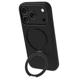 dbramante1928 Θήκη MagSafe Roskilde KickICON για iPhone 17 Pro Midnight - Μαύρη με Δαχτυλίδι/Βάση