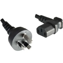 Microconnect Power Cord Australia (Type I) to IEC C13, 1.8 m, Angled (H05VV-F 3x0.75 mm²)