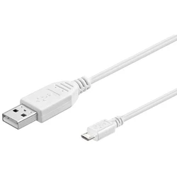 Microconnect Regular USB 2.0 to micro USB Cable, 5 m, White (USBABMICRO5W)
