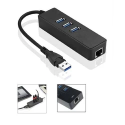 MicroConnect Hub 3 θυρών USB-A με Gigabit Ethernet MC-USB3.0HUBWETH