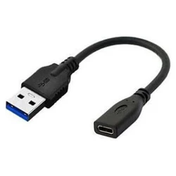 Microconnect Μετατροπέας USB-A αρσενικό σε USB-C θηλυκό USB 3.0, 0,2 m, Μαύρο