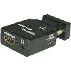 MicroConnect Μετατροπέας VGA / mini HDMI / HDMI αρσενικό σε VGA / mini HDMI / HDMI θηλυκό - 1 τμχ
