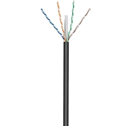 Microconnect U/UTP Cat.6 (Gigabit) Καλώδιο Δικτύου Εξωτερικού Χώρου χωρίς ακροδέκτες 100m Μαύρο KAB023-100