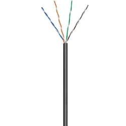 MicroConnect U/UTP Cat5e Outdoor Ethernet Cable 100m Black Unterminated (KAB025-100)