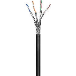 Microconnect S/FTP Cat.6 Καλώδιο Δικτύου Ethernet εξωτερικού χώρου χωρίς ακροδέκτες 100m Μαύρο 6τμχ KAB028-100