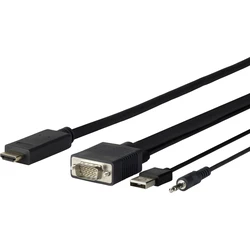 Vivolink Καλώδιο VGA + Audio + USB σε HDMI, 1 m