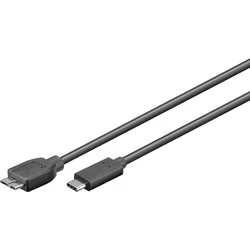 Microconnect USB-C to micro USB-B Cable 1 m Black (USB 2.0)