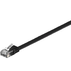 Microconnect Flat U/UTP Cat.6 Καλώδιο Δικτύου Ethernet 0,25m Μαύρο
