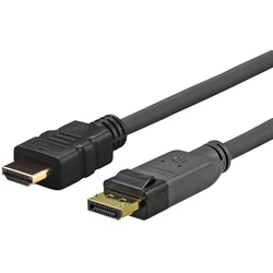 Vivolink Καλώδιο DisplayPort αρσενικό - HDMI αρσενικό 1,5 μ Μαύρο (PRODPHDMI4K1.5)