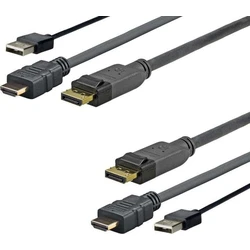 Vivolink PROHDMIUSBDP1 - DisplayPort σε HDMI + USB Καλώδιο/Μετατροπέας 1 m Μαύρο