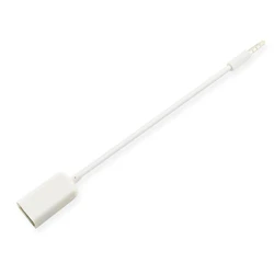 Microconnect Μετατροπέας Jack 3,5mm (male) σε USB-A (female) - Λευκό, 1 τεμάχιο
