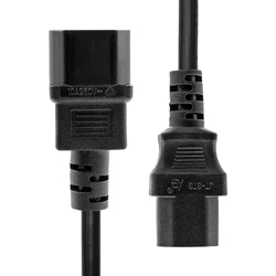 ProXtend Power Extension Cord C13 to C20, 0.5 m, Black