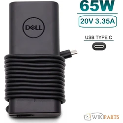 Dell Laptop Charger 65W 19.5V with Detachable Power Cord (W128116798)
