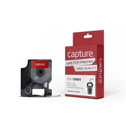 Capture 19mm x 5.5m Black on White Permanent Polyester Label Tape (W128117179)