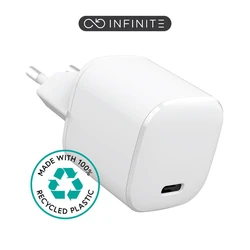eStuff Φορτιστής Χωρίς Καλώδιο με Θύρα USB-C 20W Power Delivery Λευκός (Infinite)