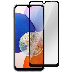 eStuff Full Glue Full Face Tempered Glass Μαύρο για Samsung Galaxy A14 (ES504095)