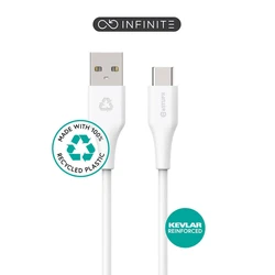 eStuff USB 2.0 Cable USB-C (male) to USB-A, 2m, White, ES605270