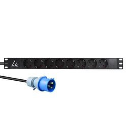 Lanview Πολύπριζο Rack LVR-3MIEC-LIC-SCH8 (8× Schuko, καλώδιο 3m)