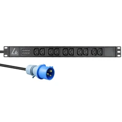 Lanview Πολύπριζο Rack 1U LVR-3MIEC-AMP-10C13 — 10 θύρες IEC C13