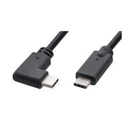 Microconnect Angle (90°) USB-C to USB-C Cable 1m, 60W, USB 2.0, Black