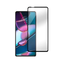 eStuff Full Glue Full Face Tempered Glass Μαύρο για Motorola Edge 30 Pro
