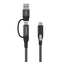 Vivolink USB 2.0 Cable USB-C male - USB-A / USB-C Black 1.5m (PROUSBCMM1.5ADP)