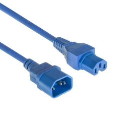Microconnect Καλώδιο IEC C14 - IEC C15 1.8m Μπλε (PE1415B18)