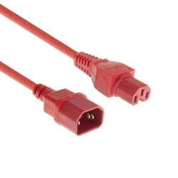 Καλώδιο τροφοδοσίας Microconnect IEC C14 - IEC C15 1.8m Κόκκινο (PE1415R18)