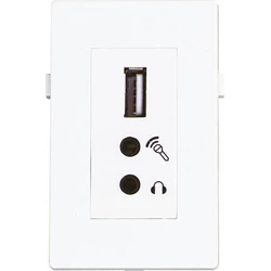 Garbot Μηχανισμός Πρίζας - Λευκό (BN4900-USB A+2XJ)