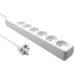 Microconnect Πολύπριζο 6 Θέσεων με Καλώδιο 3m (MC-GRU0603DKW)