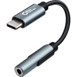 Ta2b USB-C (Type-C) αρσενικό σε 3.5mm θηλυκό αντάπτορας ακουστικών με PD 60W - Ασημί Γκρι
