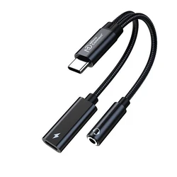 Microconnect USB-C Male to USB-C Female Adapter - Silver (MC-USBC-AUDIOCF)
