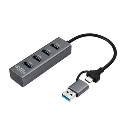 Microconnect Hub 4 Θυρών USB 3.0 με σύνδεση USB-C USBHUB4-2IN1