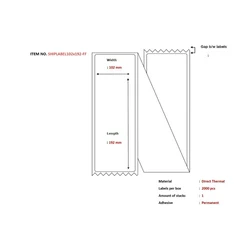 Capture 2000 Αυτοκόλλητες Ετικέτες σε Ρολό 102x192mm Λευκές (Direct Thermal)
