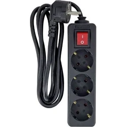 Microconnect Πολύπριζο 3 Θέσεων με Καλώδιο 3m MC-GRU0033BS