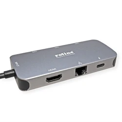 Dell 6-in-1 USB-C Multiport Adapter DA305 - 6θ USB-C Dock με HDMI 4K & PD 90W, Γκρι