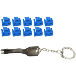 MicroConnect MC-RJ45PORTBLOCK-B - Κλείδια προστασίας θύρας RJ45, 10 τεμάχια