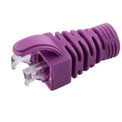Strain relief boot RJ45 για καλώδια Cat5e/Cat6/Cat6a έως 6.5mm - Βιολετί - 100 τμχ