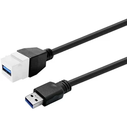 Vivolink Keystone USB 3.0 A θηλυκό σε USB 3.0 A αρσενικό - Λευκό
