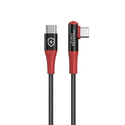 MicroConnect Safe Charge γωνιακό καλώδιο USB-C σε USB-C 1.5m 240W με Data Blocker