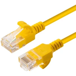 Microconnect U/UTP Cat.6a (Gigabit) Slim Ethernet Network Cable 0.15 m - Yellow (V-UTP6A0015Y-SLIM)