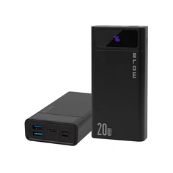 Blow PB10A Power Bank 10000mAh με 2 Θύρες USB-A και Θύρα USB-C Μαύρο