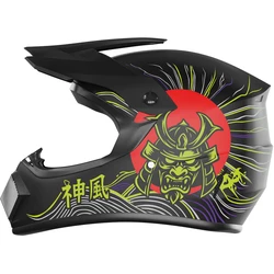 Kamikaze AKC207 Full-Face Helmet for Scooter, Black, Size M (57-58 cm)